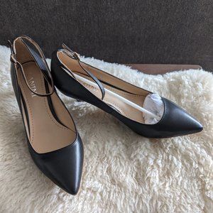 Lanini Ankle Strap Heels, black